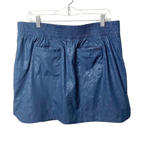 Orvis Women's Size L Blue Pull-on Travel Skort Shattered Glass Embossed Print - Picture 3 of 9